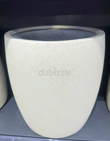 Grigio Modern Naturel Concrete Pot ~ 44*44Cm ~ Antique White