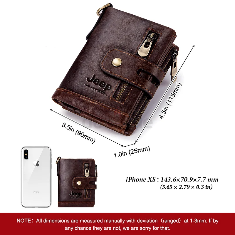JEEP 100% Leather Wallet for Men63234128533891114