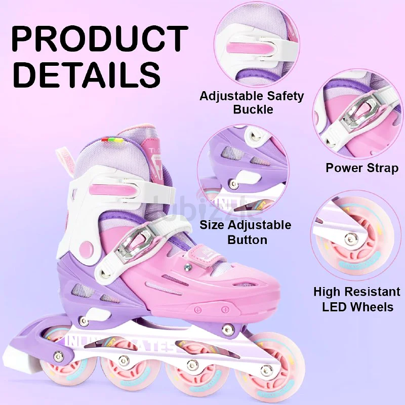Roller Skates Shoes for Kids and Youth Complete Set With Helmet and Protection Gear and Tools63245712835843114