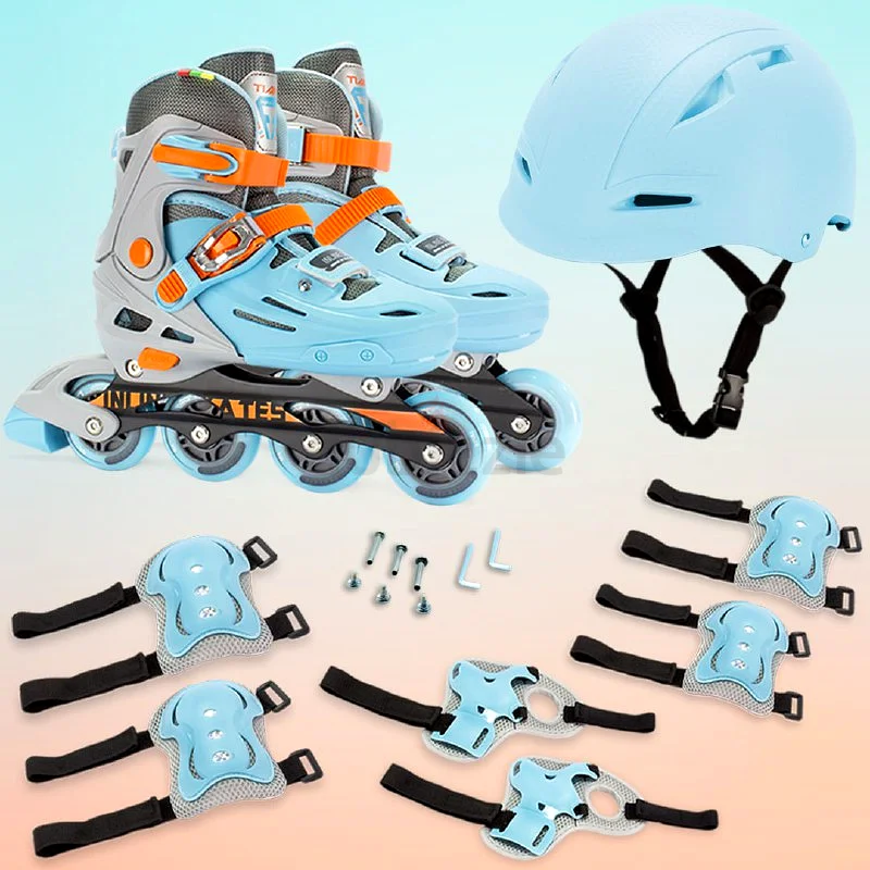 Inline Skates Shoes for Kids and Youth Complete Set with Helmet and Protection and extra tools63245712867970113