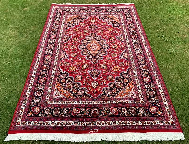 3x2m | New Handmade Beautiful Persian Carpet Kashan Signed63209845934338111