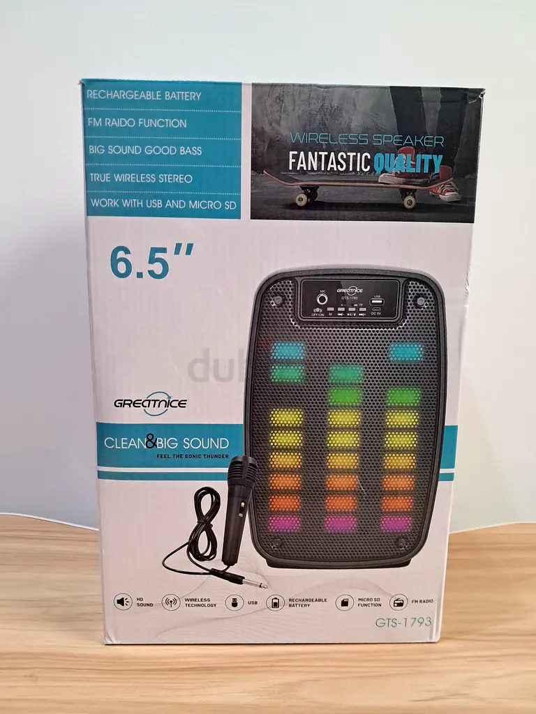 Bluetooth Speaker (TF,USB,Radio,MIC)