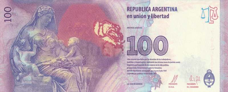 ARGENTINA 100 PESOS COMMEMORATIVE BANKNOTE 201562930642932099111