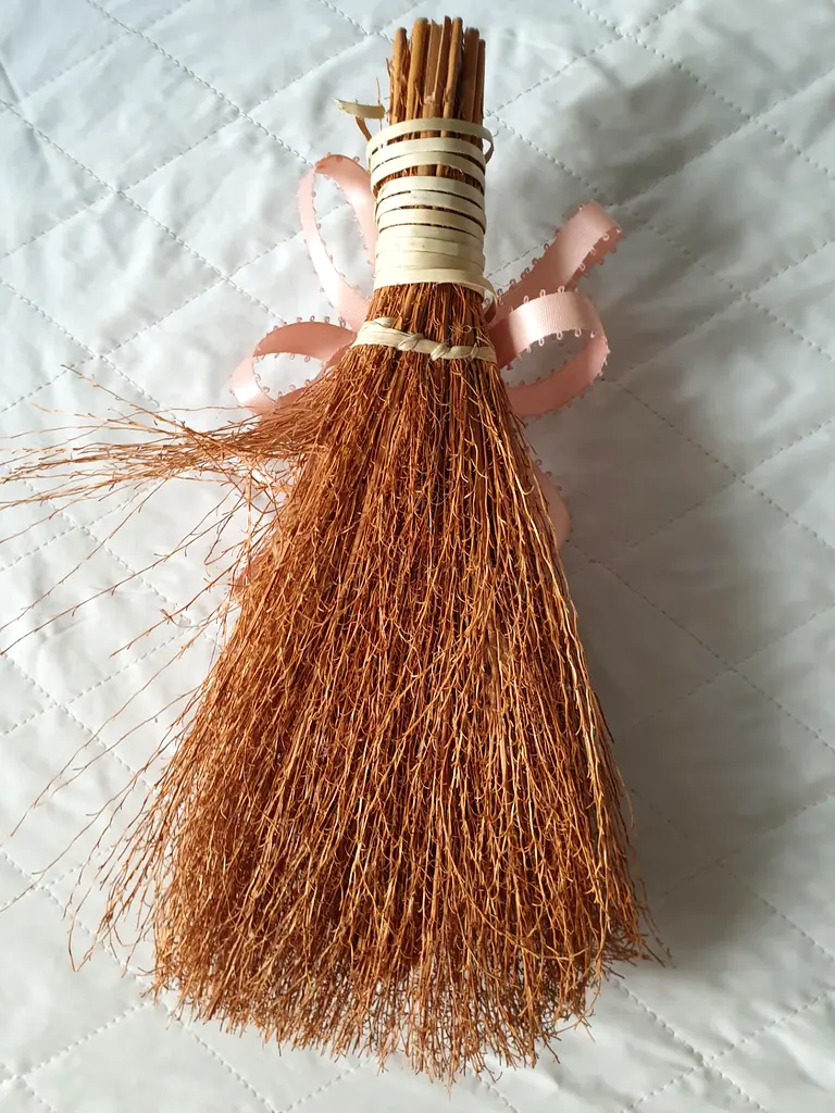 Decoration Broom with Small Figurine