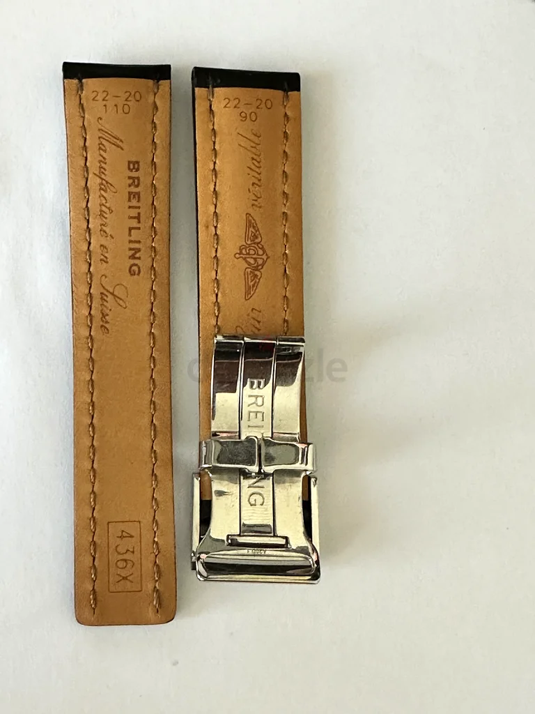 Breitling Strap أسود من جلد العجل62932693490307111