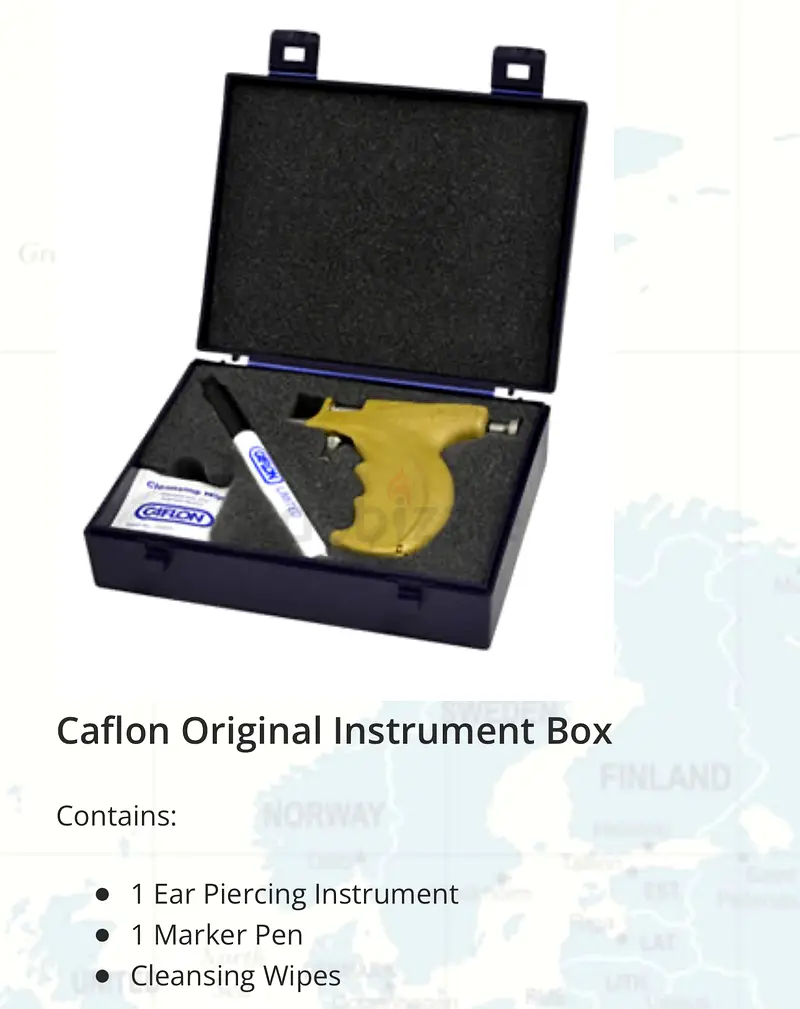 Caflon ear piercing kit