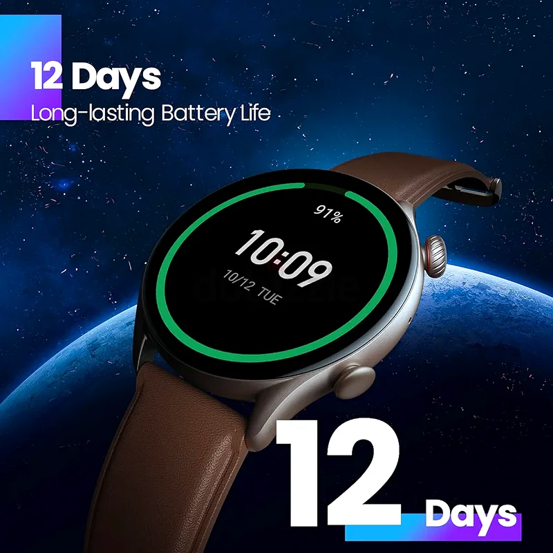 ساعة Amazfit GTR 3 Pro الذكية بشاشة 1.45 بوصة فائقة الدقة من نوع AMOLED، لمراقبة الصحة على مدار 24 ساعة، و150 رياضة63261264735106114