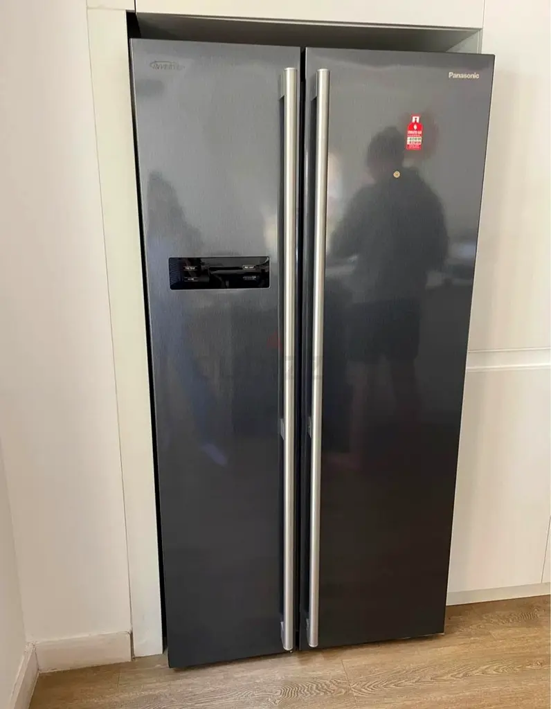 Panasonic Brand Side By Side Fridge Freezer With Digital Clock
