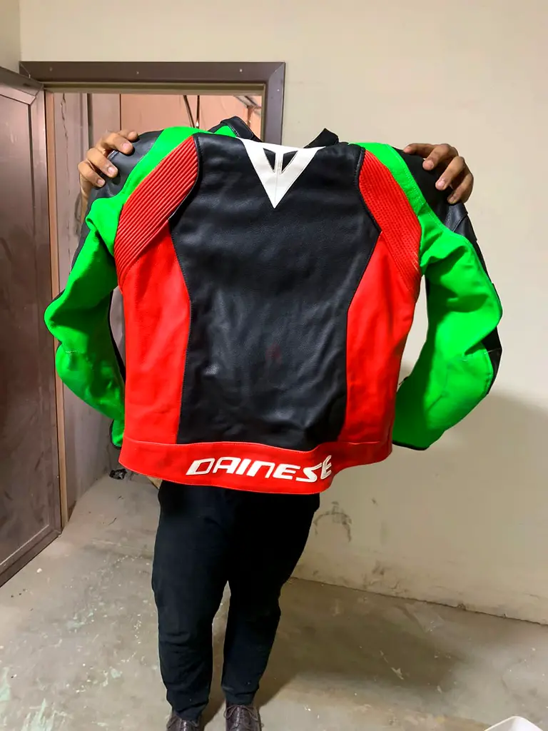 Dainese Motorcycle Motorbike Racing Leather Track Jacket