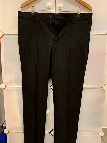 Lined Black men suit pants