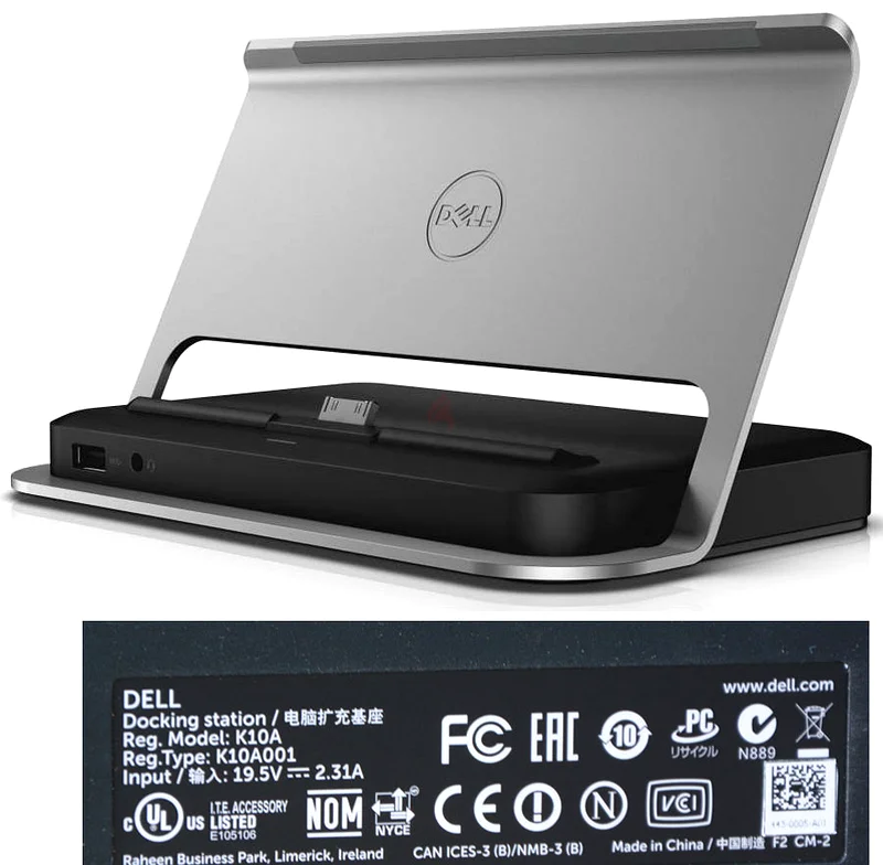 Dell Tablet Dock For Venue 11 Pro,Inspiron 11 Latitude 7000 Series  Dual Display Docking Station63256064404611113