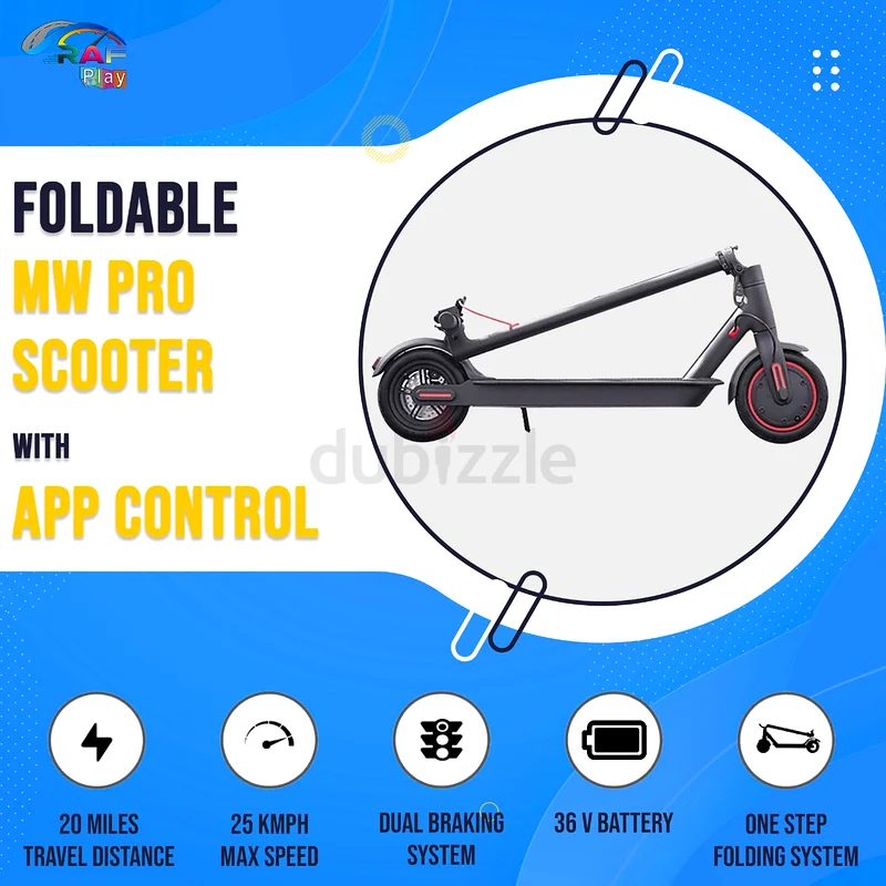 FOLDABLE MW PRO SCOOTER WITH APP CONTROL