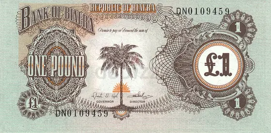 BIAFRA 1 POUND BANKNOTE 1968