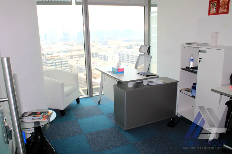 Office Luxury executive suite with premium amenities Elegant