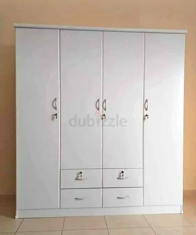 4 door white cabinet