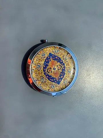 Silver make up mirror (2 pics)