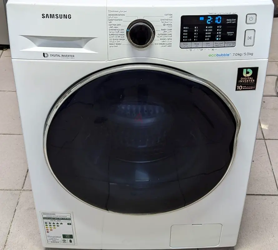 Samsung 7/5kg washer dryer machine.