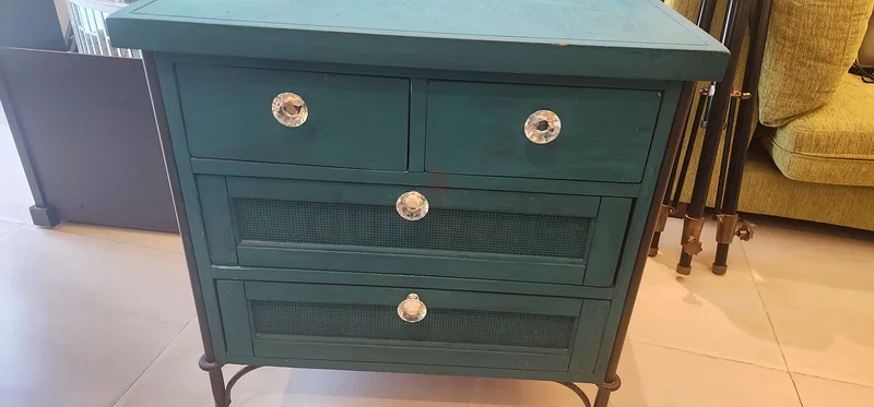 rattan  wood night stand/bedside table or drawers in 25063179386051970113