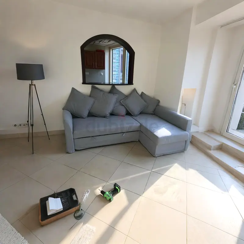 IKEA Houlmsund L shape sofa bed Light grey