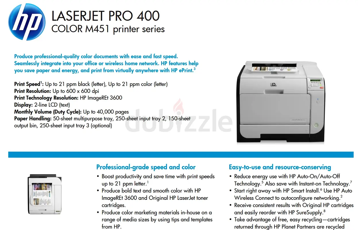 HP LaserJet Pro 400 color Printer (M451dn)