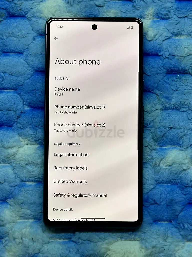 GOOGLE PIXEL 7 12/256GB STORAGE
