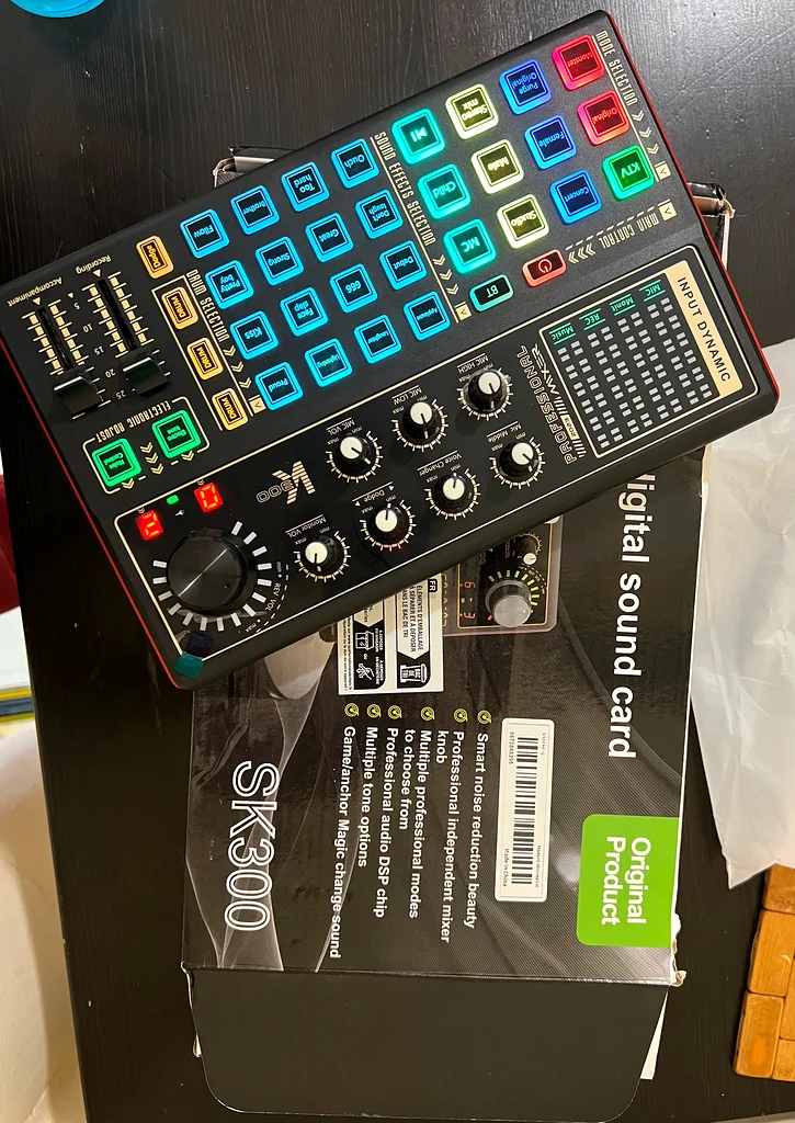 SK300 live sound card / karoke mixer use for youtube, FB , podcasting , streaming