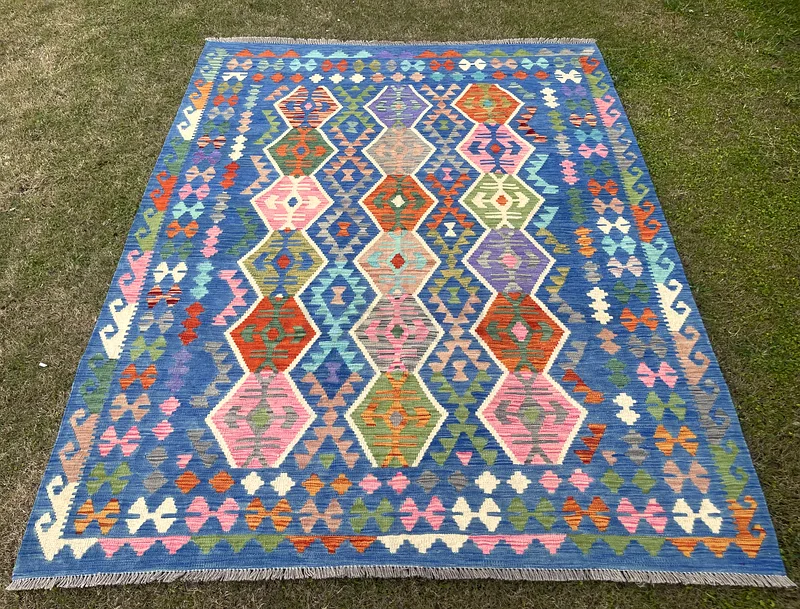 189 x 236 cm | new Handmade Beautiful Turkmen Kilim Rug63209348321793111