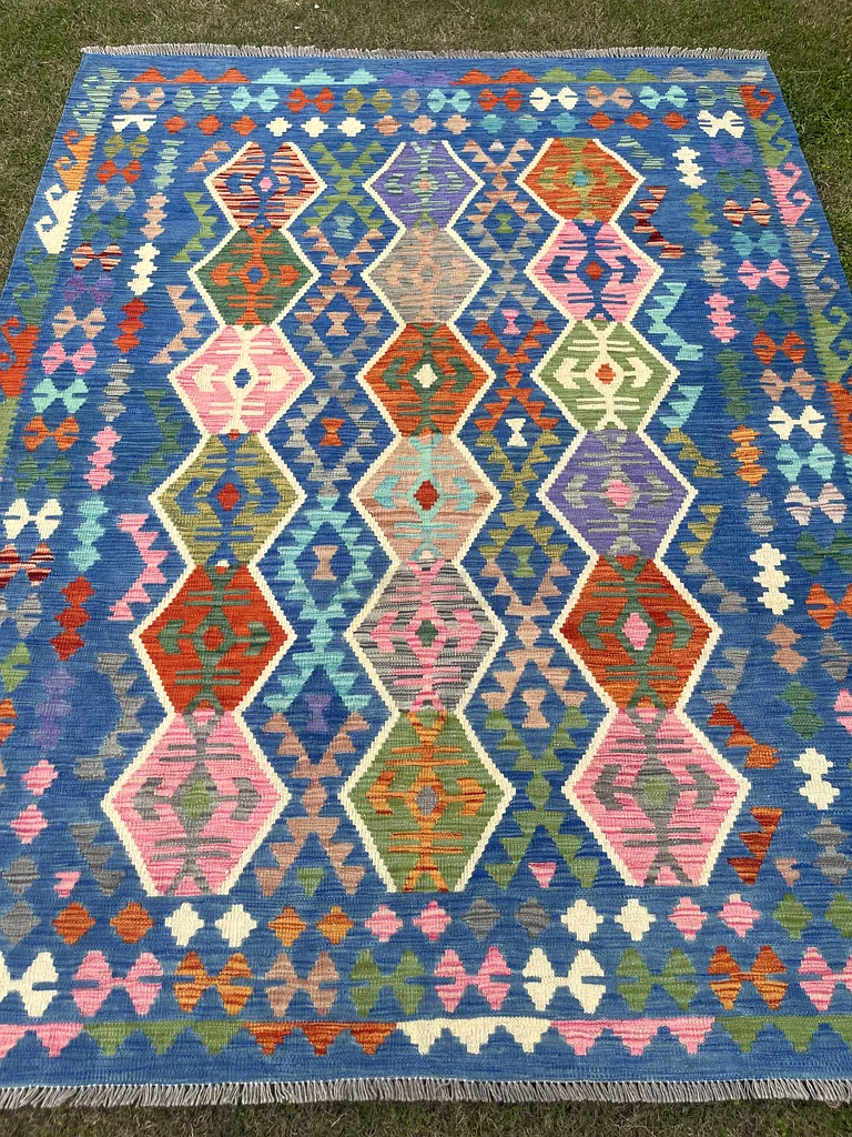 189 x 236 cm | new Handmade Beautiful Turkmen Kilim Rug63209348321793112