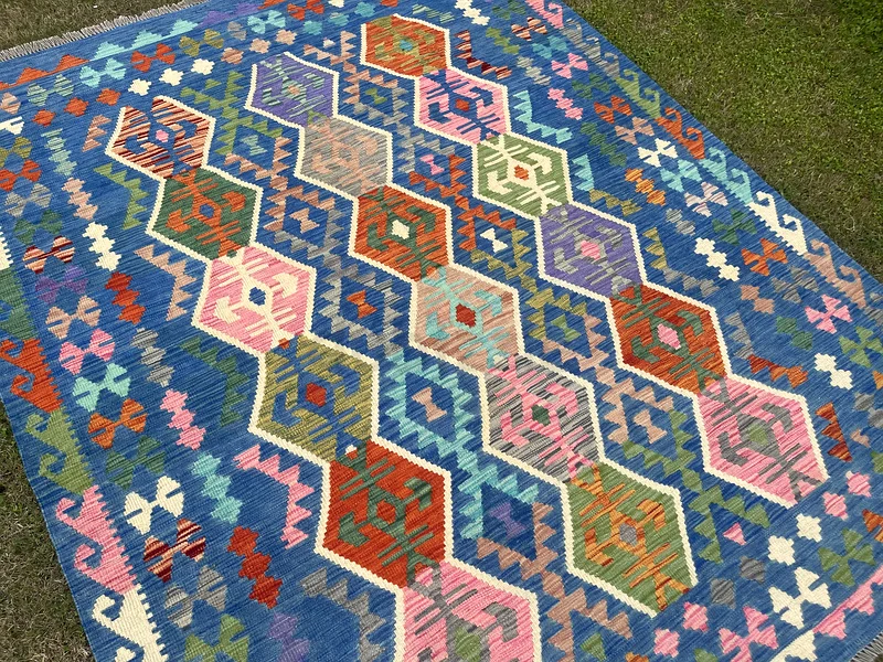 189 x 236 cm | new Handmade Beautiful Turkmen Kilim Rug63209348321793113