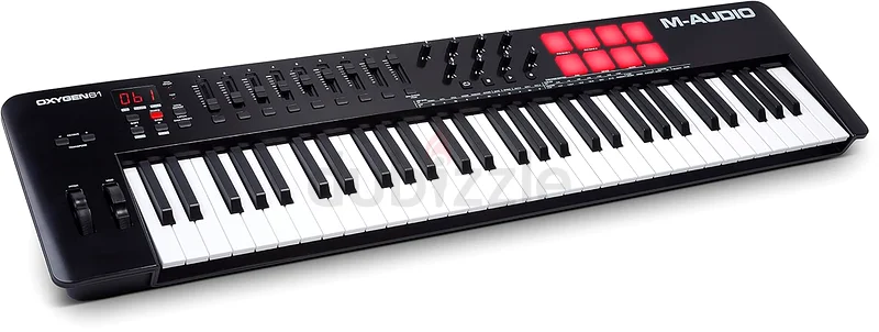 متحكم MIDI من M-Audio OXYGEN 61 MKV عبر USB مع ضوابط ذكية وتحديد تلقائي للخرائط - آخر سعر632634943982091119