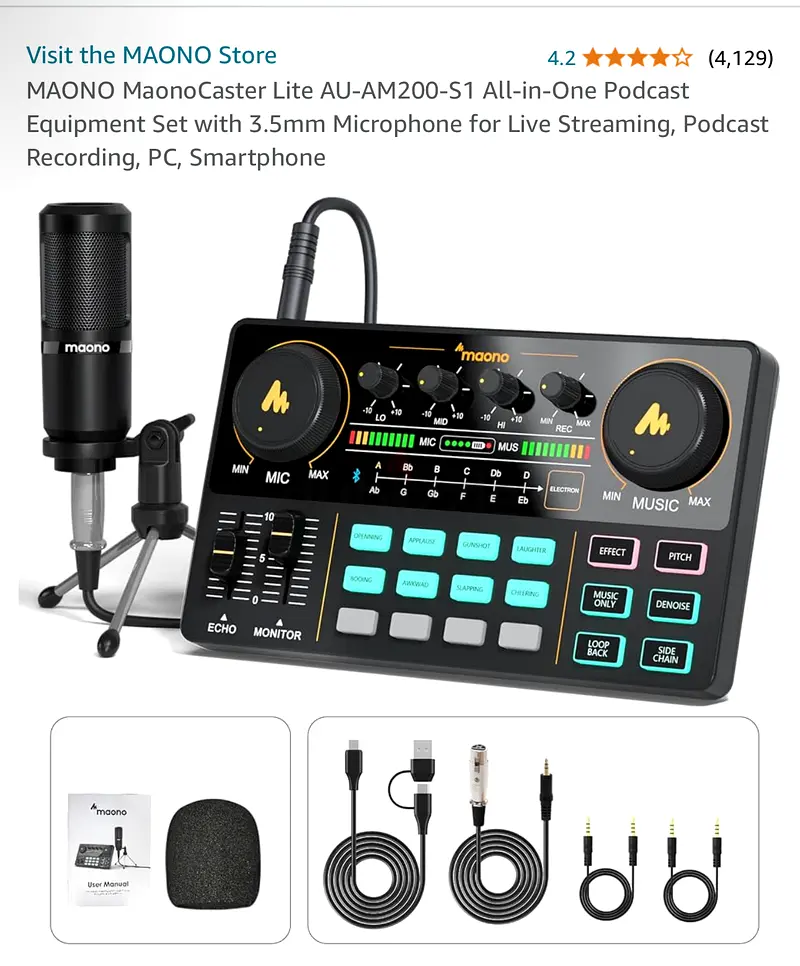 MAONO SOUND MIXER WITH MIC