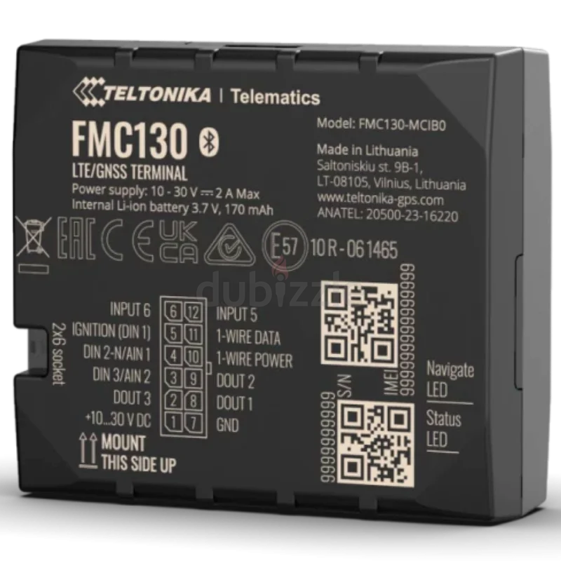 جهاز تتبع متطور FMC 130 للمركبات الخفيفة (السيارات) والثقيلة (الشاحنات)632618140611861112