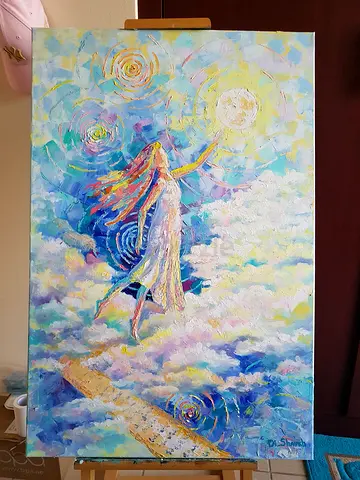 #Di_SHAYKH: FATAT AL ARAB original OIL painting handmade