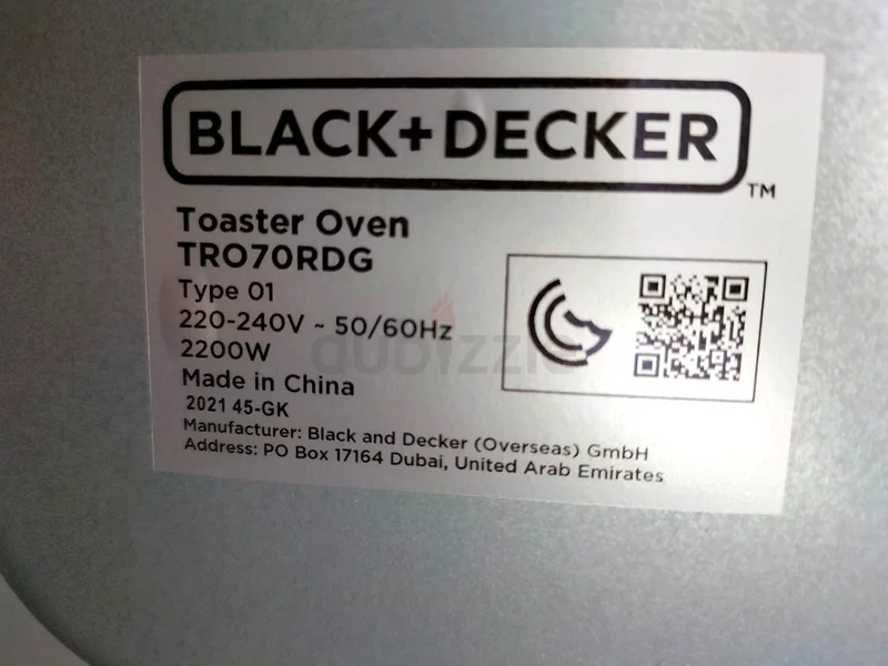 Black Decker Toaster Oven63247749382019112