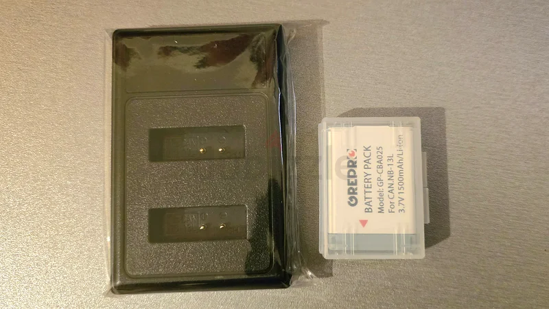 بطارية كانون G7X NB-13L، بطارية وهمية + بطارية واحدة + قاعدة شحن63234134793347113