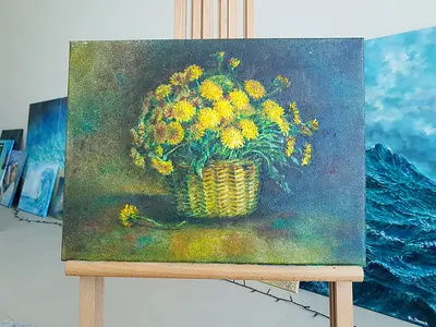 #Di_SHAYKH:DANDELIONS original painting handmade