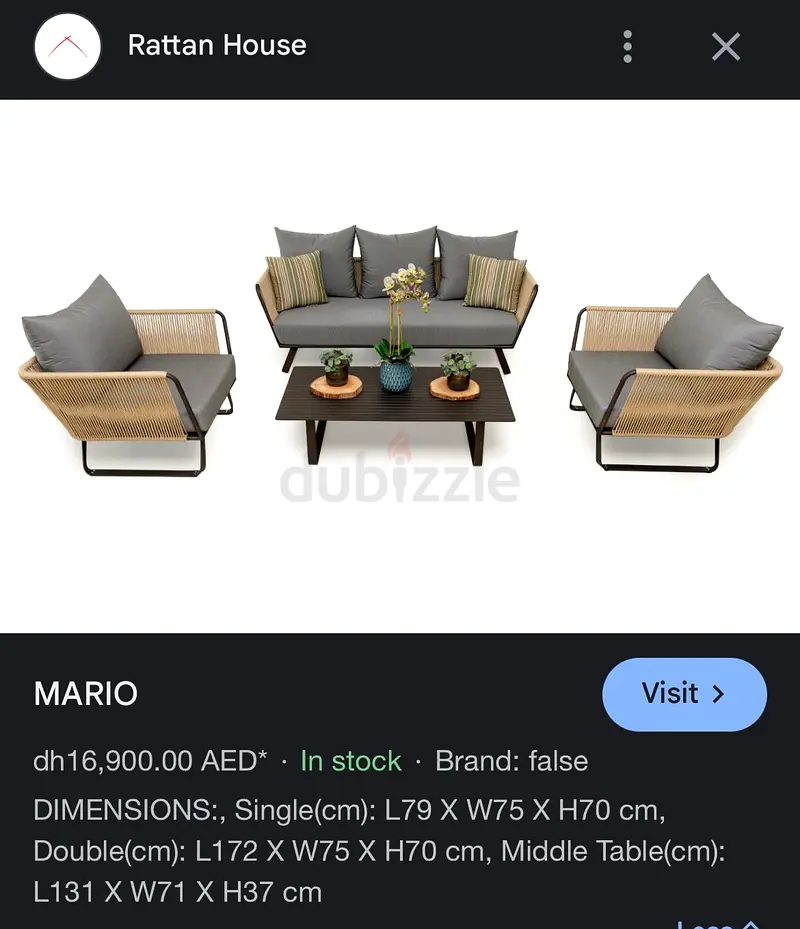 5Seater Garden Sofa from Rattan House