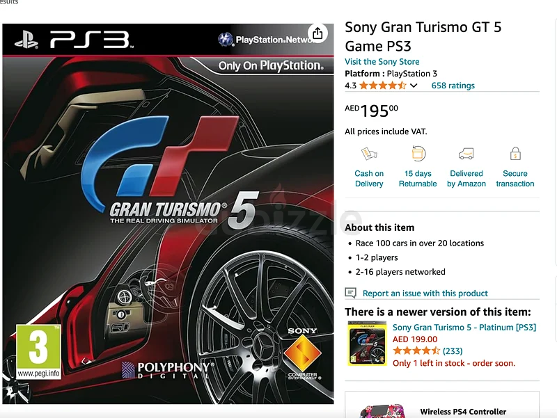 4 × ألعاب سباقات PS363227803615361112