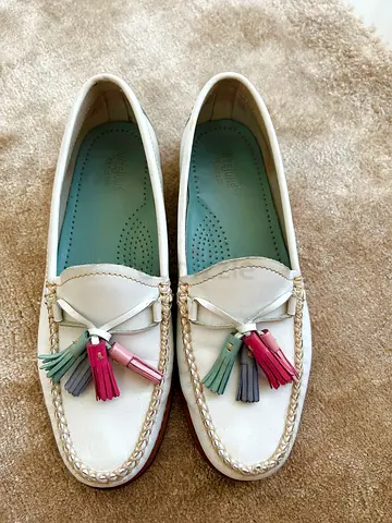 Weejuns Leather White Moccasin size 37