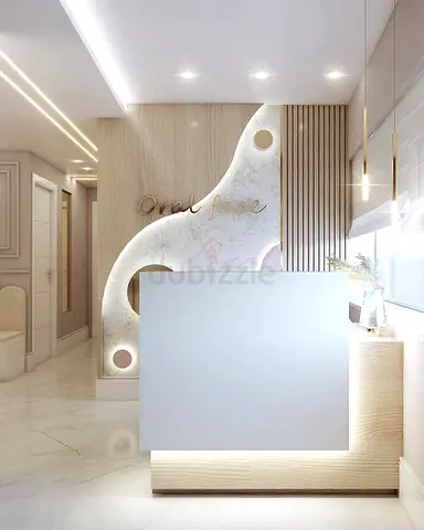Luxury Reception Desk Counter customized