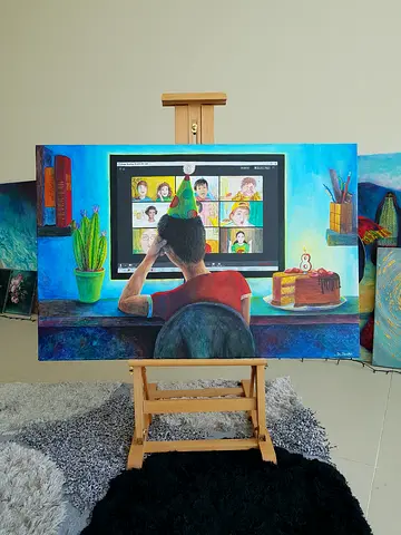 #Di_SHAYKH: New Normal original painting handmade