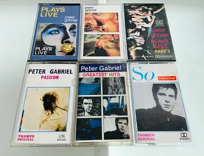 6 Peter Gabriel Music Cassettes