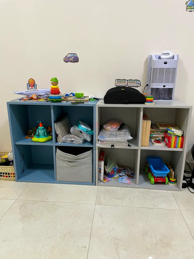 IKEA cube bookshelves