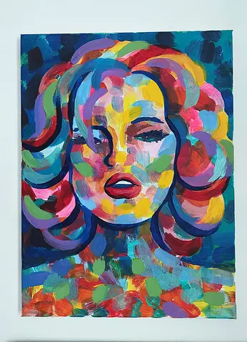 #Di_SHAYKH: Merylin original painting handmade