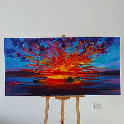 #Di_SHAYKH: DUSK original painting handmade