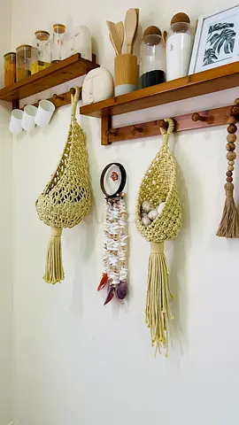 Macrame fruit/vegetable hanger