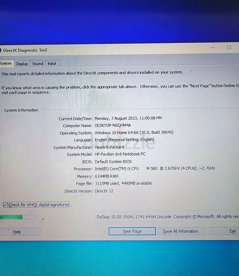 Hp pavilion Dv7. 17 inch  core i5 2nd generation63254993418498113