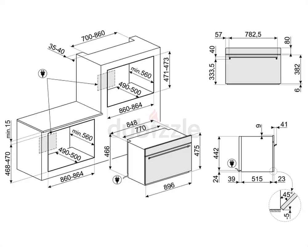 Smeg Builtin Electric Oven 100L SFR9300X Silver builtin