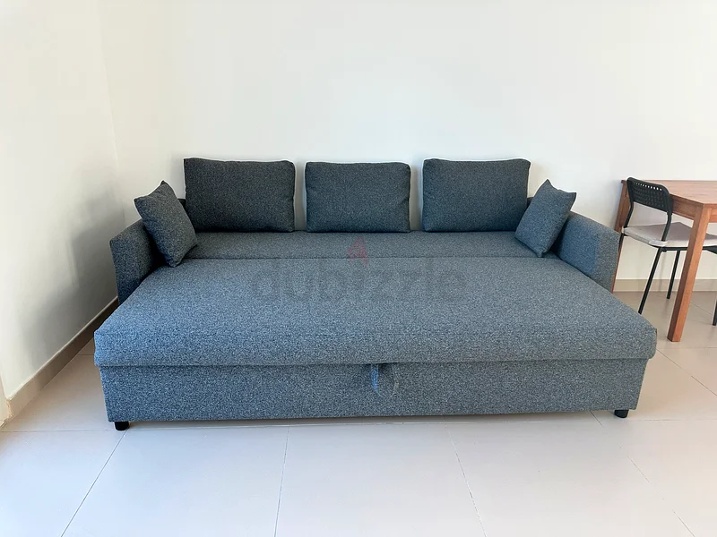 Ikea three seater sofa bed under storage