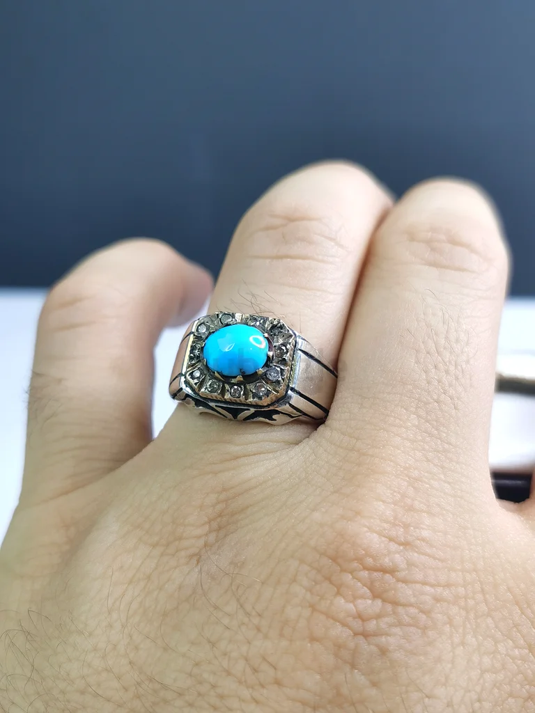 Nishaburi pure turquoise stone ring - Pure Nishabur turquoise stone ring63231694079874112